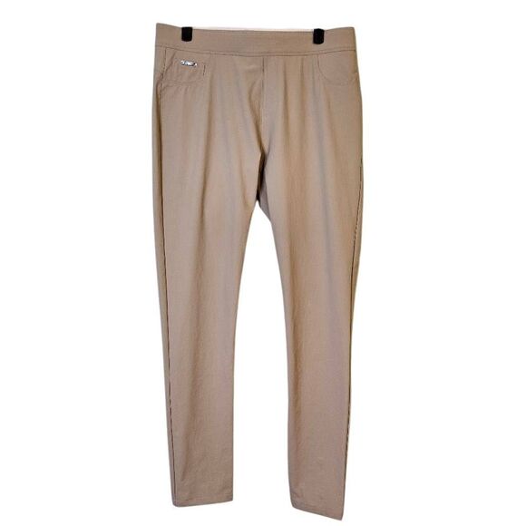 Coco and Carmen pants, tan pullover on. Size M. #905 - Picture 1 of 4